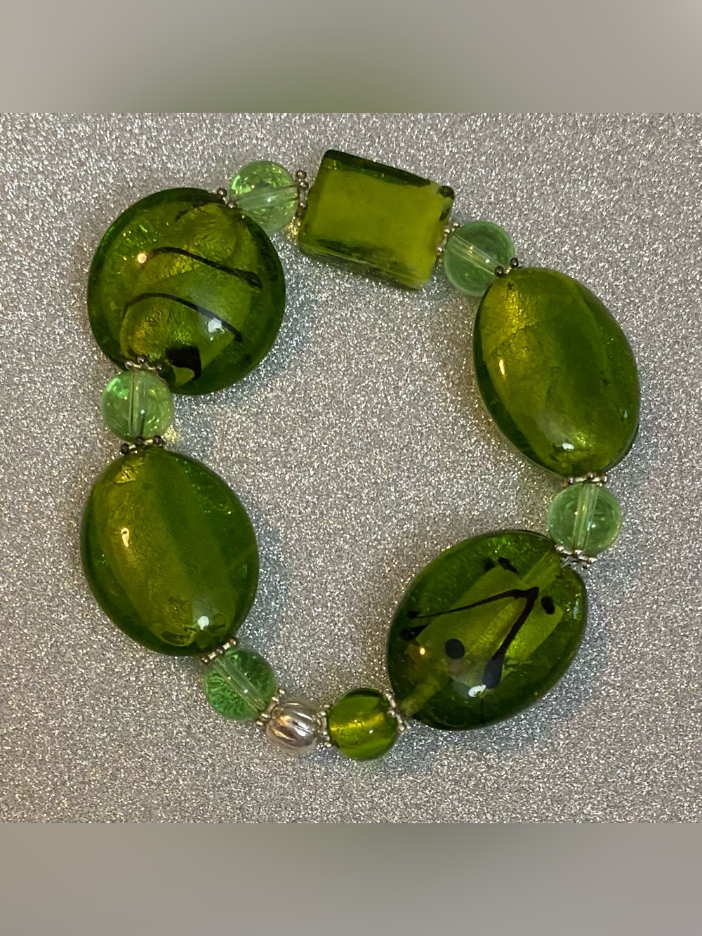 #15 Lampwork glass bead bracelet